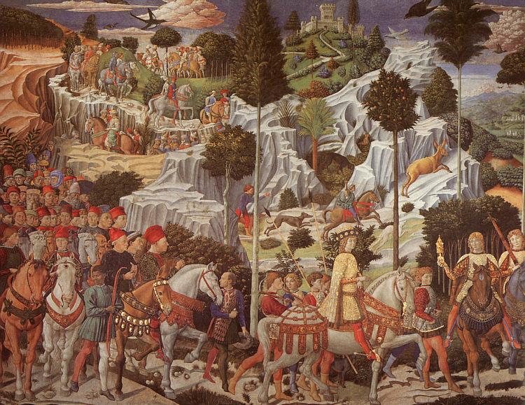 Benozzo Gozzoli Procession of the Magus Gaspar oil painting picture